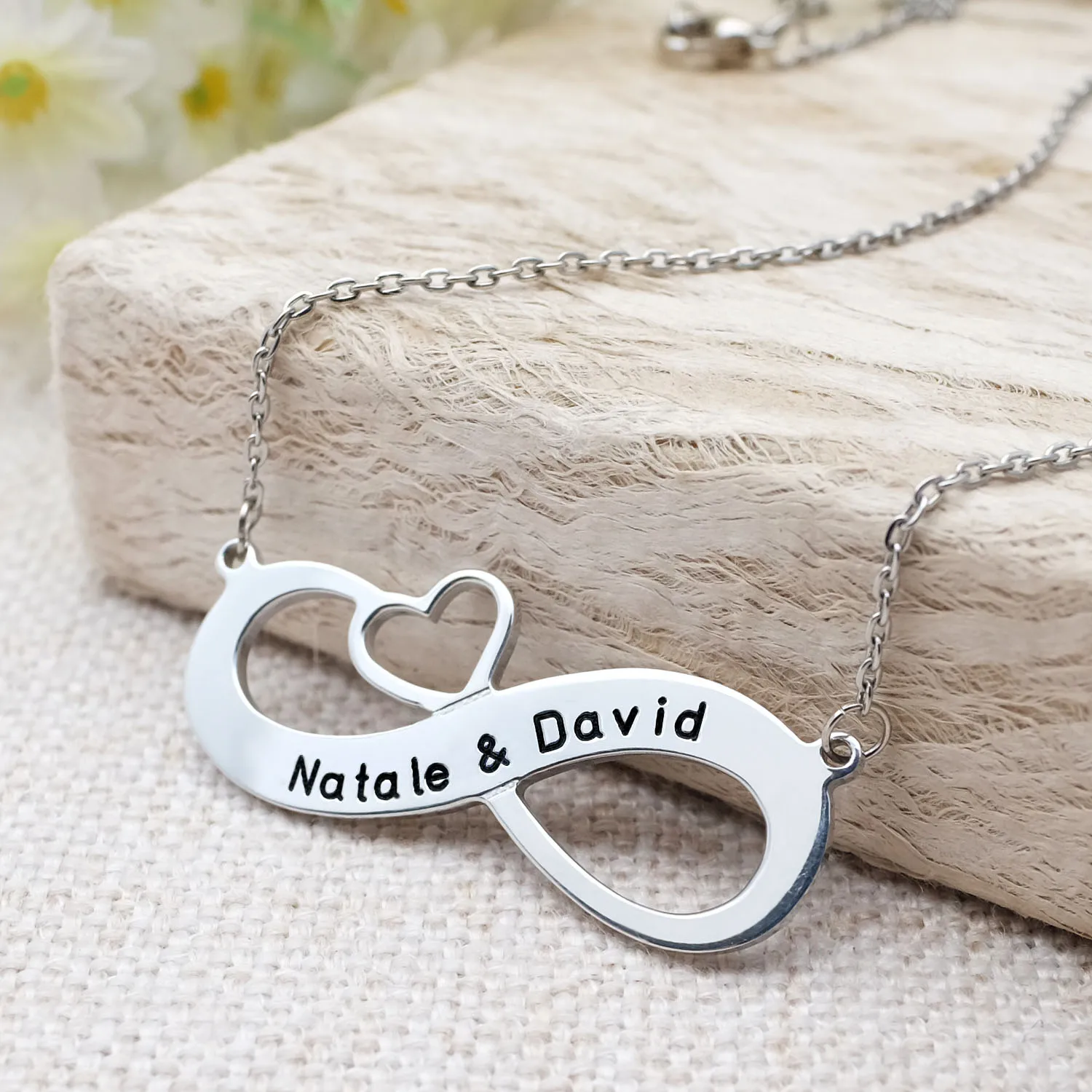 Personalized Infinity Name Necklace Custom Name Necklace with Heart Infinity Jewelry for Woman Birthday Gift for Her
Personalized Infinity Name Necklace Custom Name Necklace with Heart Infinity Jewelry for Woman Birthday Gift for Her