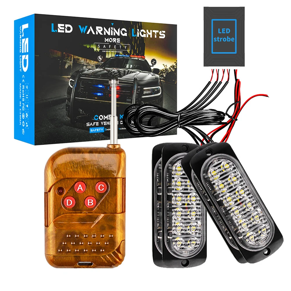 4pcs/set Car Emergency Light DC12-24V LED Lights Truck Car Emergency Beacon Strobe Lights White, Blue, Red, Yellow Strobe Light
4pcs/set Car Emergency Light DC12-24V LED Lights Truck Car Emergency Beacon Strobe Lights White, Blue, Red, Yellow Strobe Light