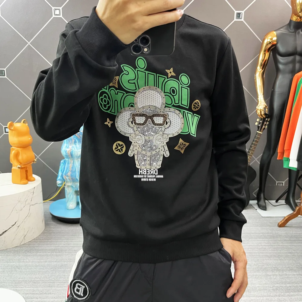 2022 Mens Hoodies Fashion Flower Rhinestones Letter Printed Sweatshirts Casual Streetwear Autumn Hoodie Men Clothing Sweat Homme
2022 Mens Hoodies Fashion Flower Rhinestones Letter Printed Sweatshirts Casual Streetwear Autumn Hoodie Men Clothing Sweat Homme