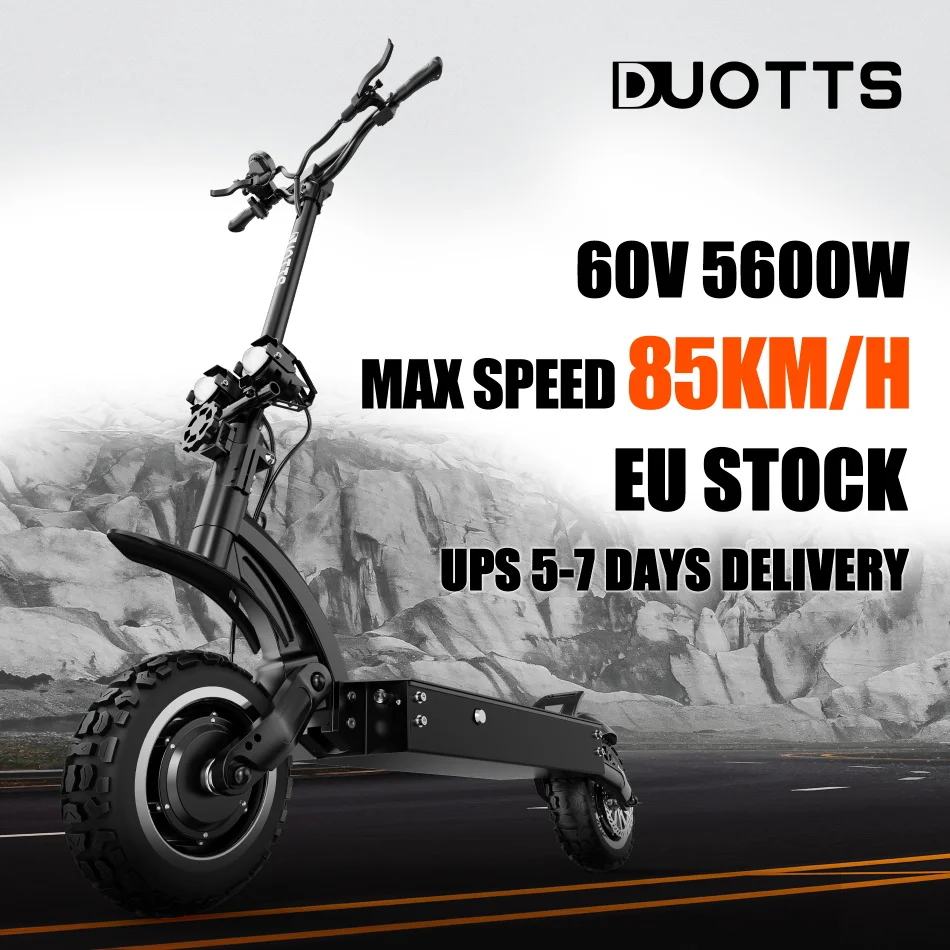 

DUOTTS D30 5600W 60V Electric Scooter Adult USA Warehouse Dual Drive Max Speed 80km/h Folding Kick Scooters