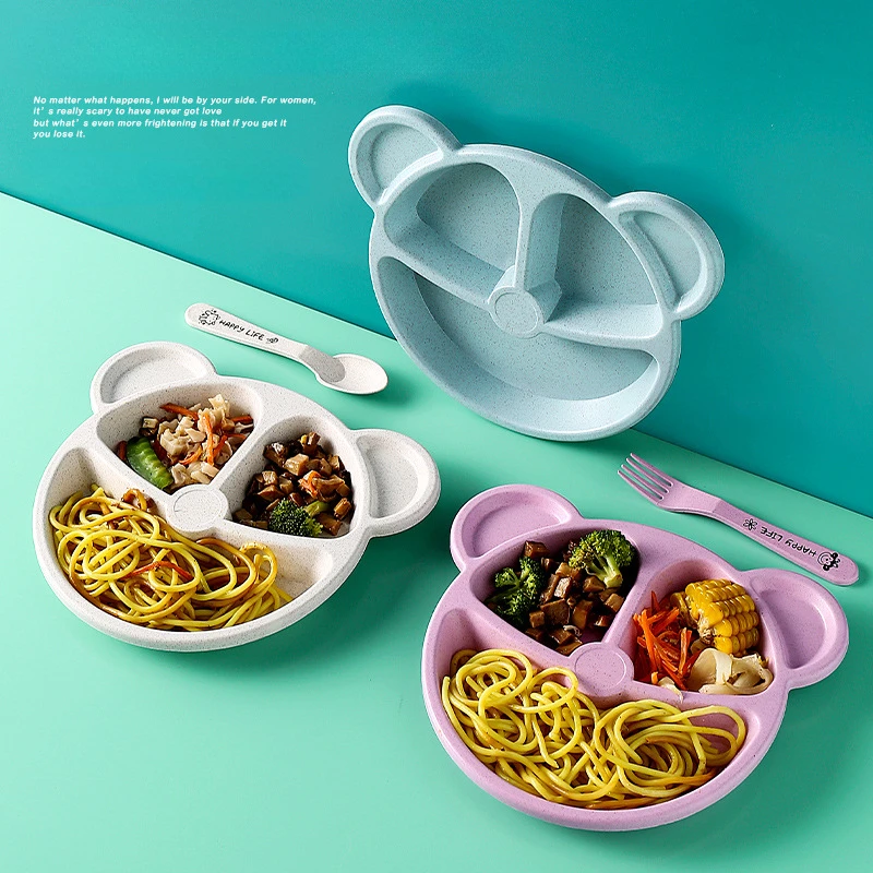 Baby Bowl+spoon+fork Feeding Food Tableware Set Cartoon Bear Kids Dishes Eating Dinnerware Anti-hot Wheat Straw Training Plate
Baby Bowl+spoon+fork Feeding Food Tableware Set Cartoon Bear Kids Dishes Eating Dinnerware Anti-hot Wheat Straw Training Plate