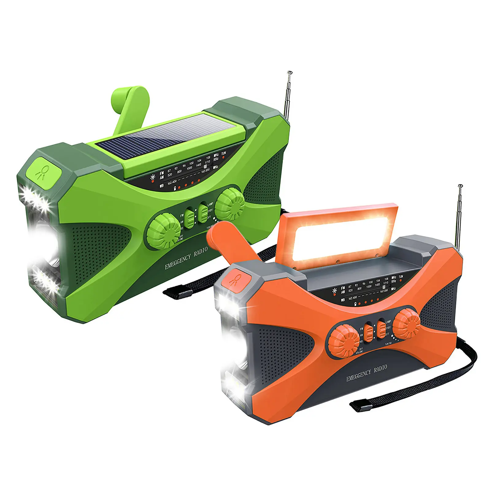 Emergency Radio 10000mAh-Solar Hand Crank Portable AM/FM Weather Radio with Flashlight&Reading Lamp Cell Phone Charger
Emergency Radio 10000mAh-Solar Hand Crank Portable AM/FM Weather Radio with Flashlight&Reading Lamp Cell Phone Charger
