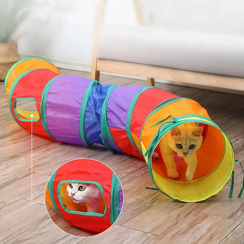 Interactive Cat Toys Cat Tunnel Toy Collapsible Kitty Tunnel Tube Ball Toys Practical Pet Play for Kitty Cats Rabbit Guinea pig
Interactive Cat Toys Cat Tunnel Toy Collapsible Kitty Tunnel Tube Ball Toys Practical Pet Play for Kitty Cats Rabbit Guinea pig