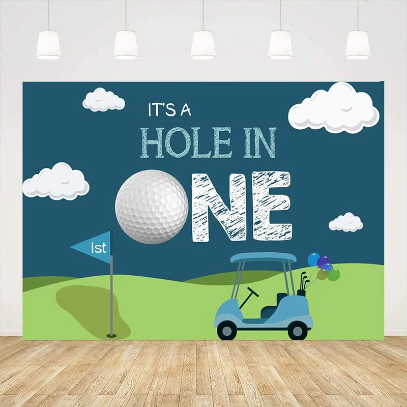Golf Themed Backdrop Hole in One 1st Birthday Sports Party for Boys Photography Background Cake Dessert Table Banner Photo Booth
Golf Themed Backdrop Hole in One 1st Birthday Sports Party for Boys Photography Background Cake Dessert Table Banner Photo Booth