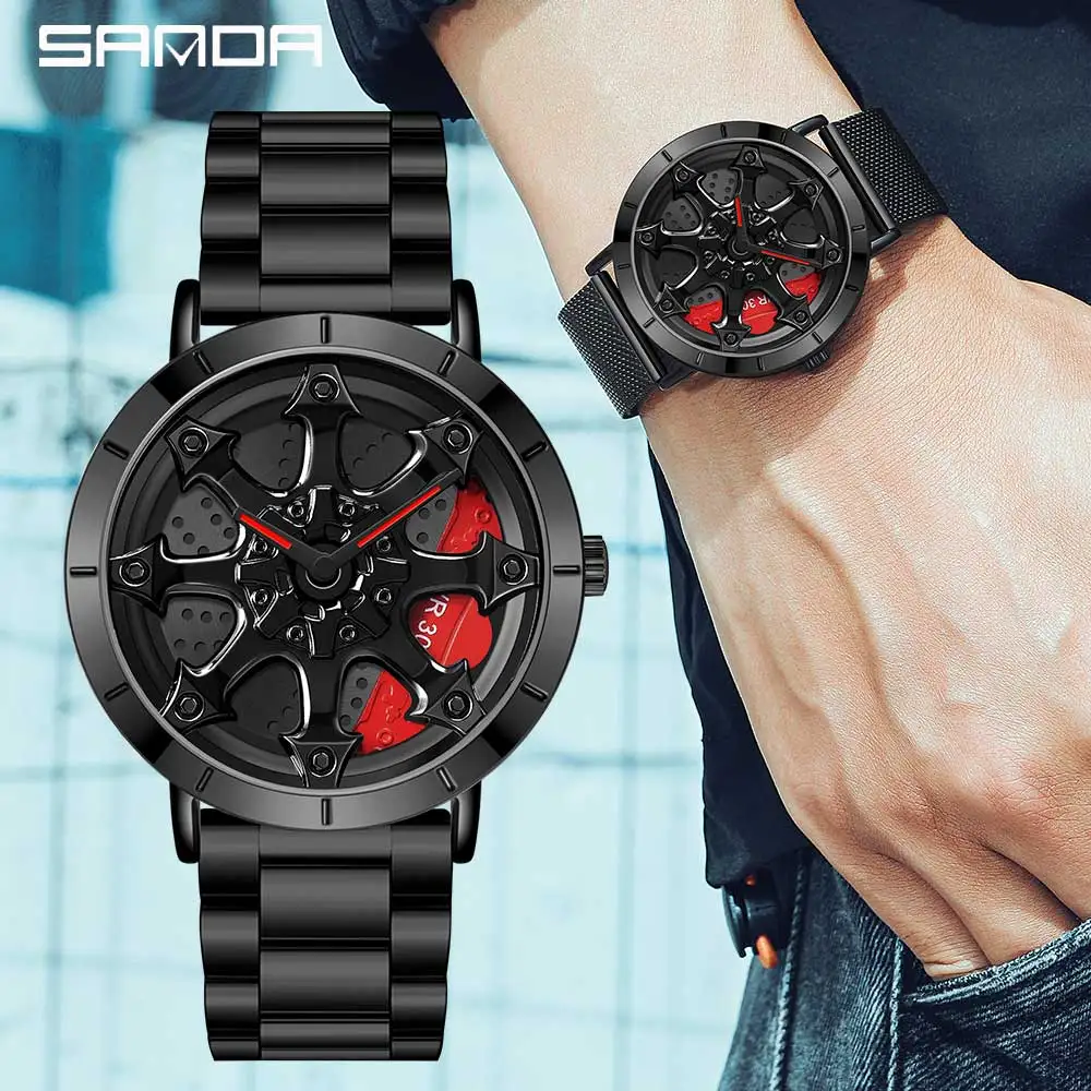 Fashion Hot Sell Men Quartz Watch Luxury Casual Simple Stainless Waterproof Sport 360 Rotating Car Wheel Dial Wristwatch Relogio
Fashion Hot Sell Men Quartz Watch Luxury Casual Simple Stainless Waterproof Sport 360 Rotating Car Wheel Dial Wristwatch Relogio