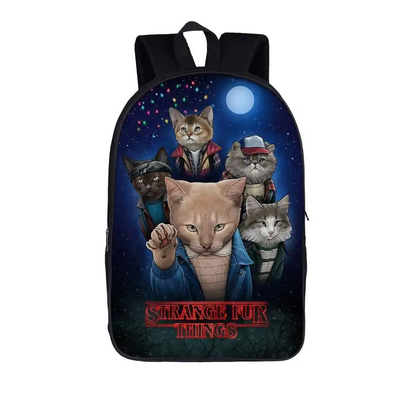 Funny Stranger Cat Backpack Creative Polyester Comfortable Burden Student School Bags Mochila Escolar Backpack Plecak Kids Bag
Funny Stranger Cat Backpack Creative Polyester Comfortable Burden Student School Bags Mochila Escolar Backpack Plecak Kids Bag