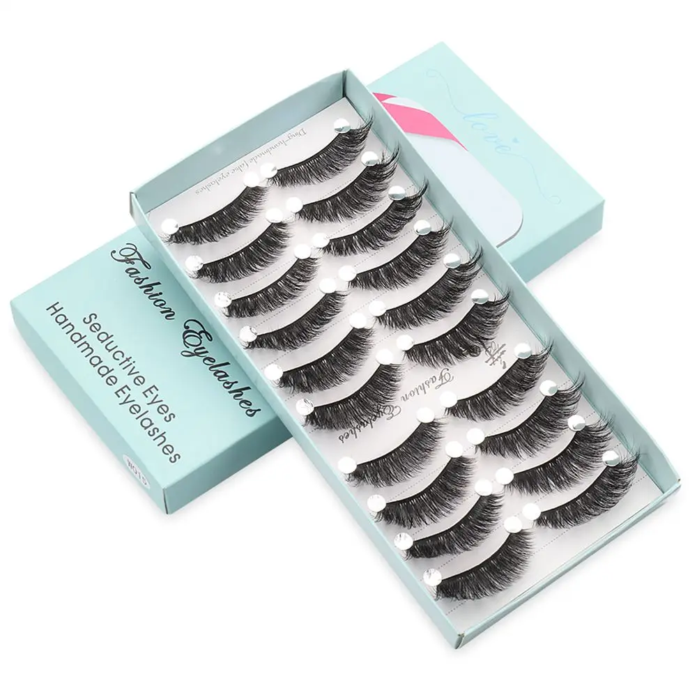 10 Pairs Women Beauty Reusable Cross Short Handmade 6D Faux Mink Hair False Lashes Natural Soft Fluffy
10 Pairs Women Beauty Reusable Cross Short Handmade 6D Faux Mink Hair False Lashes Natural Soft Fluffy