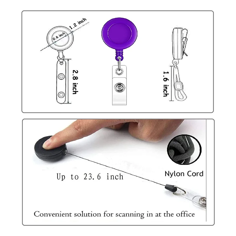 60 Pack Retractable Badge Reels,Badge Clips Holder for Hanging Name ID Card Key Card, Random Colors
60 Pack Retractable Badge Reels,Badge Clips Holder for Hanging Name ID Card Key Card, Random Colors