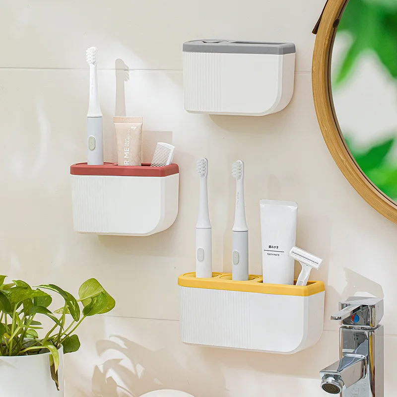 Gray Red Wall Mounted Toiletries Storage Draining Electric Toothbrush Holder Finishing Box
Gray Red Wall Mounted Toiletries Storage Draining Electric Toothbrush Holder Finishing Box