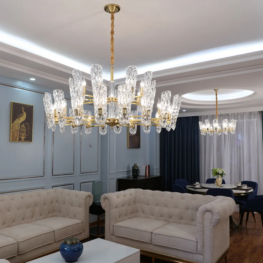 LED new American crystal chandelier modern living room lighting luxury hotel lobby decoration lamp restaurant chandelier
LED new American crystal chandelier modern living room lighting luxury hotel lobby decoration lamp restaurant chandelier