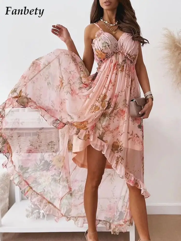 Women Sexy Spaghetti Strap Slit Long Dress 2022 Summer Elegnat Sleeveless Party Dress Ladies Fashion V-Neck Ruffle Dress Vestido
Women Sexy Spaghetti Strap Slit Long Dress 2022 Summer Elegnat Sleeveless Party Dress Ladies Fashion V-Neck Ruffle Dress Vestido