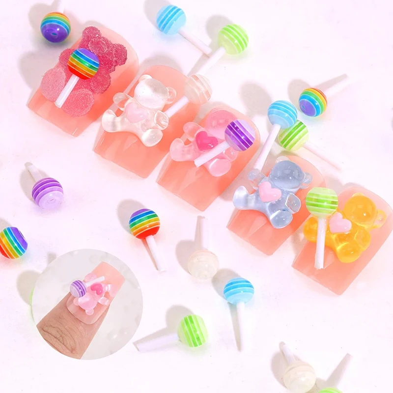 20 Pcs Of New Nail Art Simulation Candy Decoration Mini Colored Lollipop Nail Sticker Jewelry Handmade DIY Resin Accessories
20 Pcs Of New Nail Art Simulation Candy Decoration Mini Colored Lollipop Nail Sticker Jewelry Handmade DIY Resin Accessories