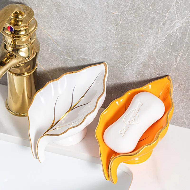 Ceramics Leaf Shape Soap Box Drain Soap Holder Box Luxury Bathroom Accessories Supplies Heart Shape Soap Dish Tray Gadgets
Ceramics Leaf Shape Soap Box Drain Soap Holder Box Luxury Bathroom Accessories Supplies Heart Shape Soap Dish Tray Gadgets