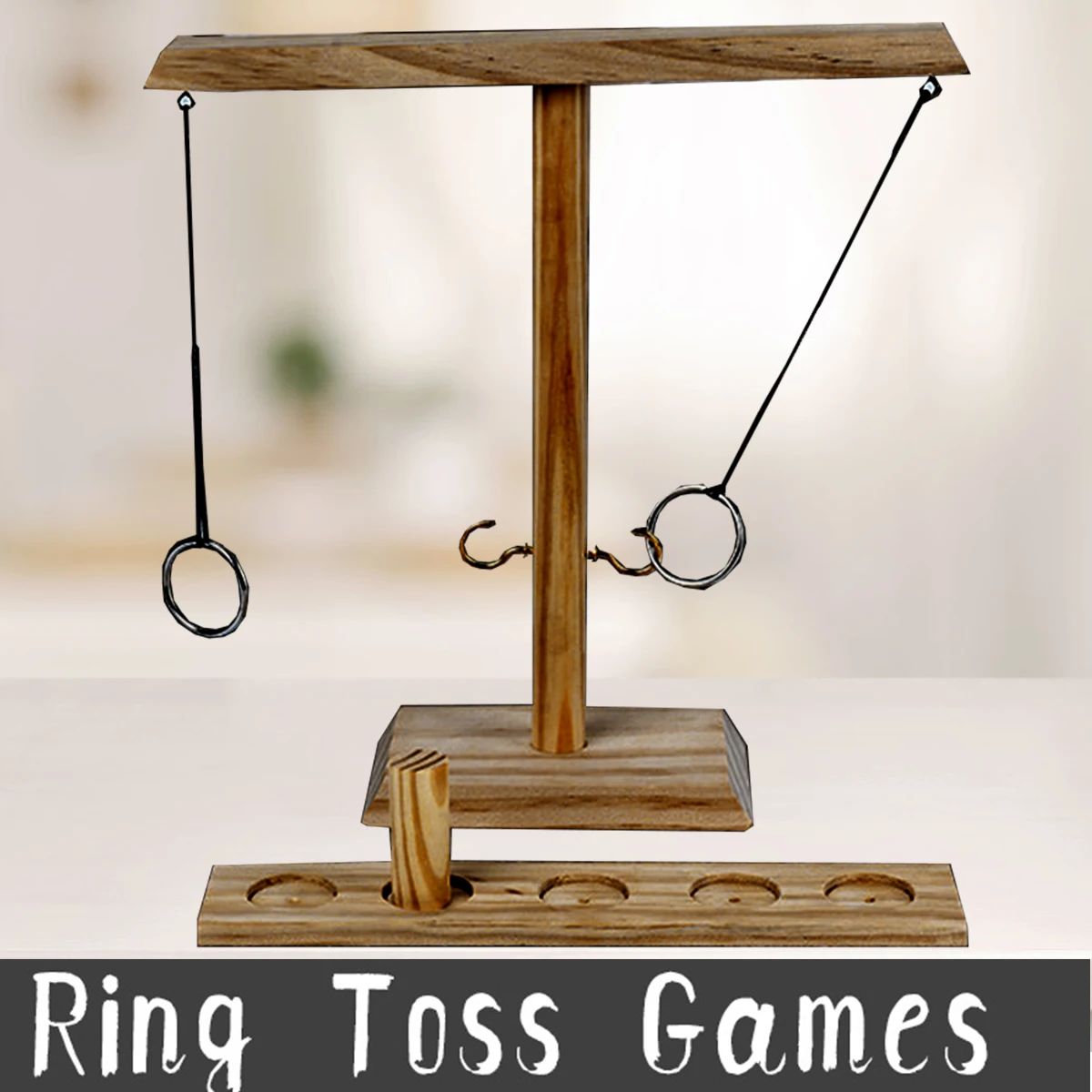 Ring Toss Game Wooden Hook and Ring Toss Game Portable Board Hook Game Funny Adults and Children Interactive Game Toy for Indoor
Ring Toss Game Wooden Hook and Ring Toss Game Portable Board Hook Game Funny Adults and Children Interactive Game Toy for Indoor