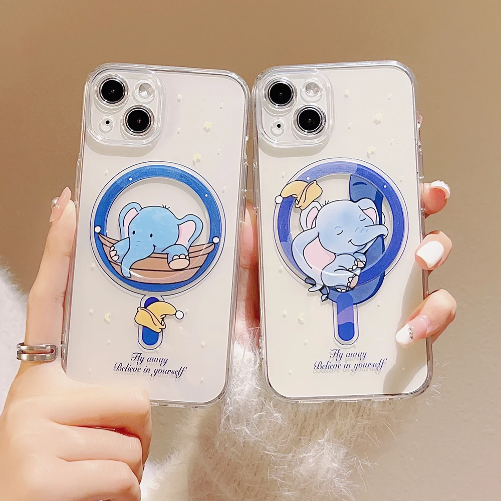 Cute Cartoon Disney Dumbo for Magsafe Magnetic Phone Case for IPhone 14 13 12 11 Pro Max 14 Pro Transparent Anti-drop Soft Cover
Cute Cartoon Disney Dumbo for Magsafe Magnetic Phone Case for IPhone 14 13 12 11 Pro Max 14 Pro Transparent Anti-drop Soft Cover