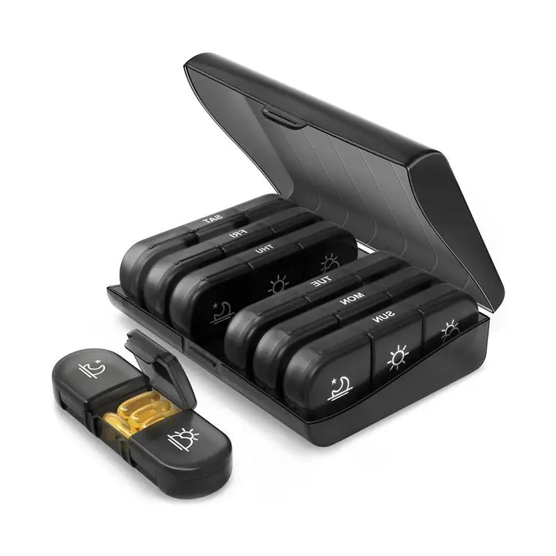 Daily Pill Organizer Third-a-Day Weekly 3 Times A Day Pill Case 7 Day Daily Medicine Organizer Pill Holder For Vitamin Fish Oils
Daily Pill Organizer Third-a-Day Weekly 3 Times A Day Pill Case 7 Day Daily Medicine Organizer Pill Holder For Vitamin Fish Oils