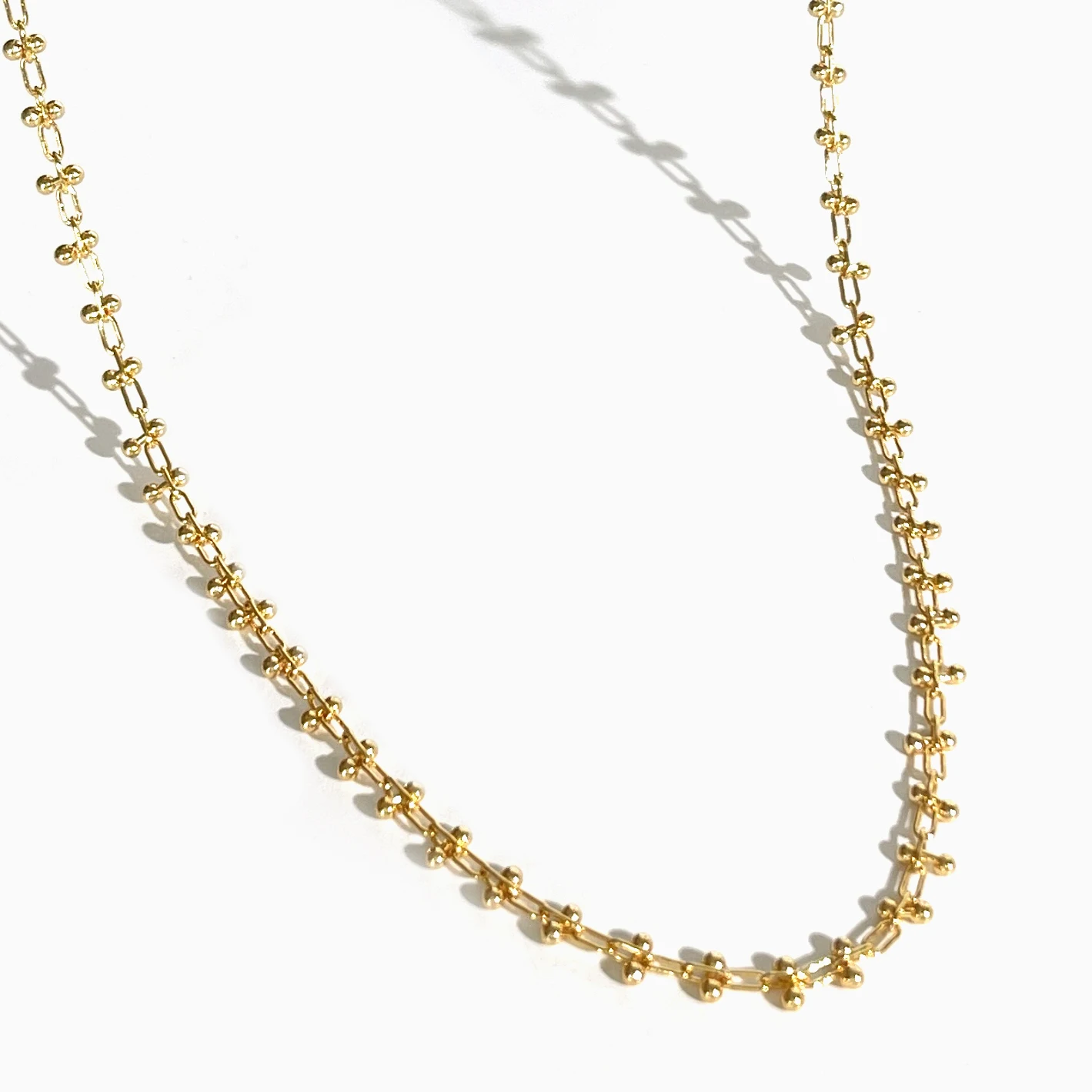 Peri'sbox Dainty Minimalist Brass 18K Gold Plated Paperclip Small Link Ball Chain Choker for Women Beaded Necklace Jewelry New
Peri'sbox Dainty Minimalist Brass 18K Gold Plated Paperclip Small Link Ball Chain Choker for Women Beaded Necklace Jewelry New