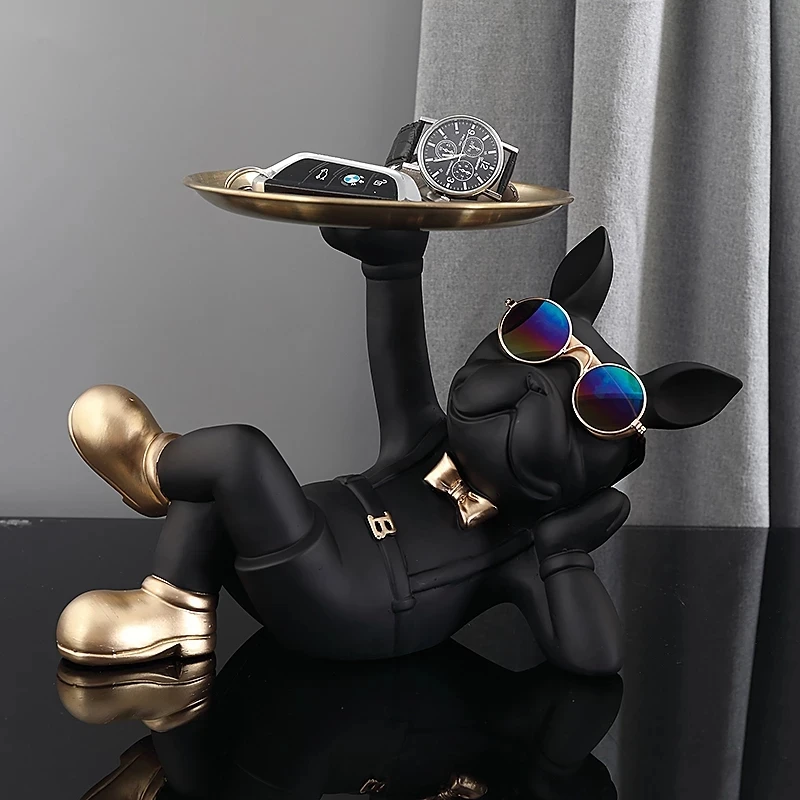 Nordic Resin Bulldog Crafts Dog Butler with Tray for keys Holder Storage Jewelries Animal Room Home decor Statue Dog Sculpture
Nordic Resin Bulldog Crafts Dog Butler with Tray for keys Holder Storage Jewelries Animal Room Home decor Statue Dog Sculpture