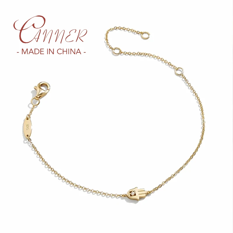CANNER Trend S925 Silver Crystal Zirconia Palm Pendant Bracelet Chain for Women's Gift Fashion Jewelry Gold Bracelets Bangles
CANNER Trend S925 Silver Crystal Zirconia Palm Pendant Bracelet Chain for Women's Gift Fashion Jewelry Gold Bracelets Bangles