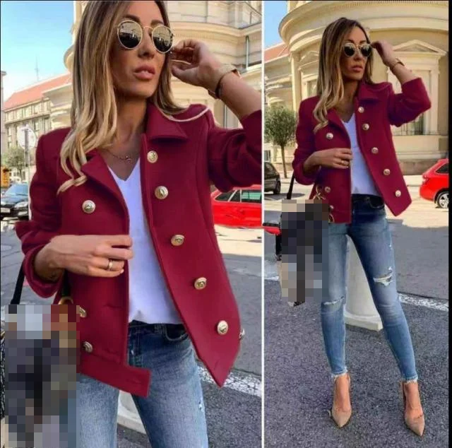 Vintage Elegant Wool Coat Lapel Double Button Jackets 2022 Spring Slim Solid Color Ladies Temperament Woolen Jacket
Vintage Elegant Wool Coat Lapel Double Button Jackets 2022 Spring Slim Solid Color Ladies Temperament Woolen Jacket
