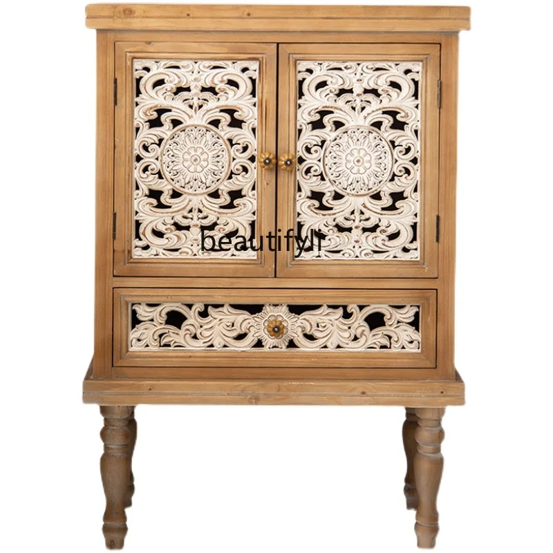zqAmerican Country Solid Wood Sideboard Entrance Cabinet Living Room Bedroom Curio Cabinet Side Cabinet Carved Storage Cabinet
zqAmerican Country Solid Wood Sideboard Entrance Cabinet Living Room Bedroom Curio Cabinet Side Cabinet Carved Storage Cabinet