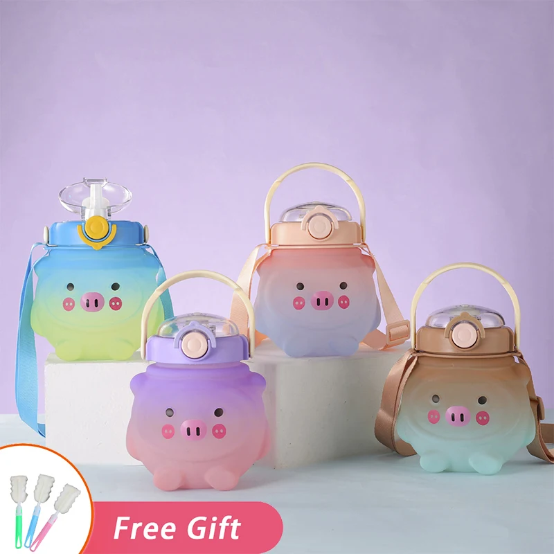 Cartoon Piggy Kawaii Cup 1L Water Bottle For Girls Cute Gradient Straw Tumbler Children Drink Kettle Portable Travel Plastic Mug
Cartoon Piggy Kawaii Cup 1L Water Bottle For Girls Cute Gradient Straw Tumbler Children Drink Kettle Portable Travel Plastic Mug