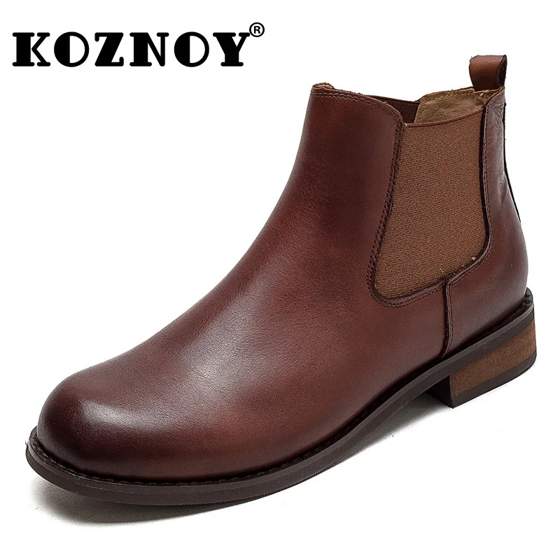Koznoy 2CM New Cow Genuine Leather Women Autumn Chimney Chelsea Ankle Boots Spring Fashion Ankle Mid Calf Booties Flats Shoes
Koznoy 2CM New Cow Genuine Leather Women Autumn Chimney Chelsea Ankle Boots Spring Fashion Ankle Mid Calf Booties Flats Shoes