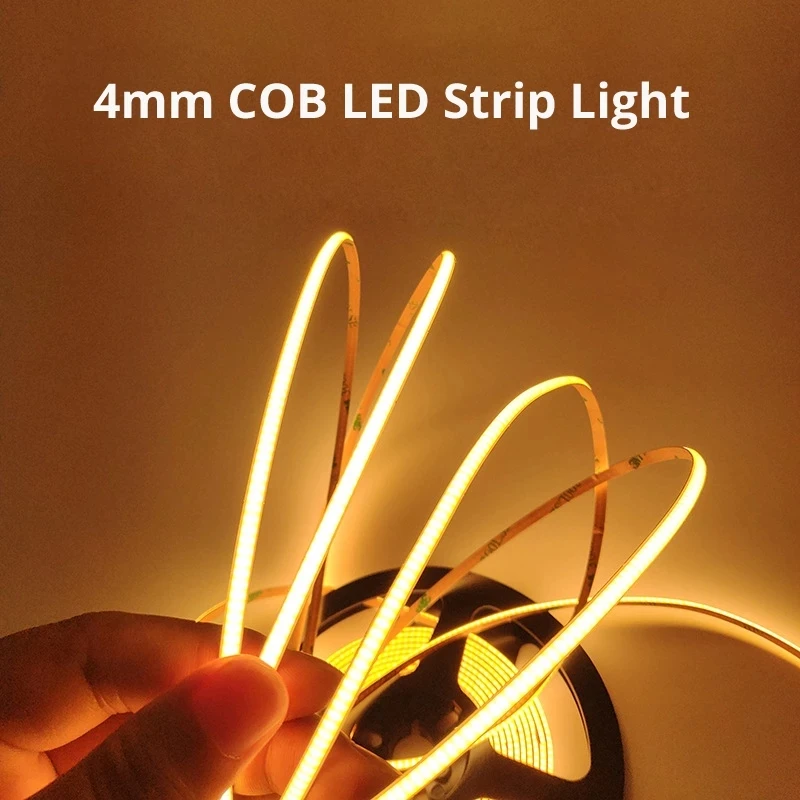 4mm 5m/lot 12V 480 leds Flexible COB LED Strip Light Bar Tape Lighting Ra 90 3000K 4000K 6000K
4mm 5m/lot 12V 480 leds Flexible COB LED Strip Light Bar Tape Lighting Ra 90 3000K 4000K 6000K
