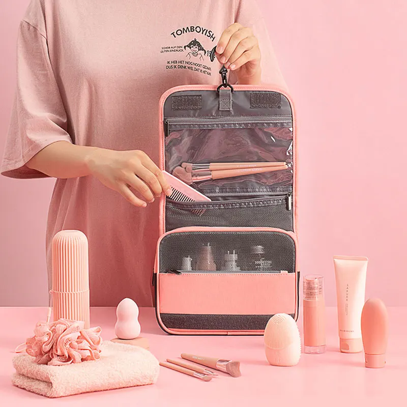 High Quality Women Makeup Bags Travel Cosmetic Bag Toiletries Organizer Waterproof Storage Neceser Hanging Bathroom Wash Bag
High Quality Women Makeup Bags Travel Cosmetic Bag Toiletries Organizer Waterproof Storage Neceser Hanging Bathroom Wash Bag