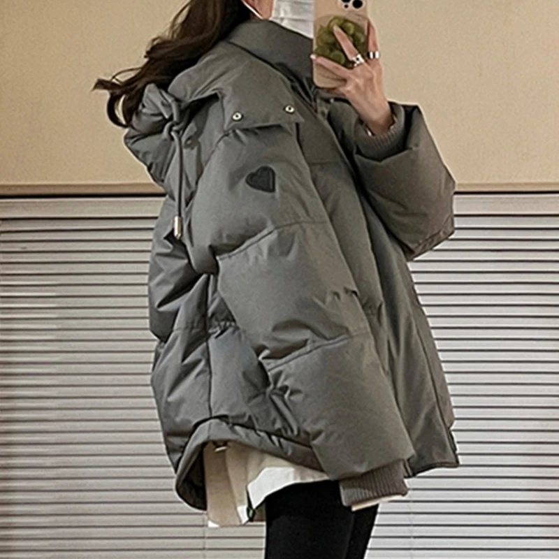 

Женское пуховое хлопковое пальто, Корейская версия, Свободное пальто с хлебом, студенческое утепленное хлопковое пальто для пар, зимняя одежда, парки, новинка 2023