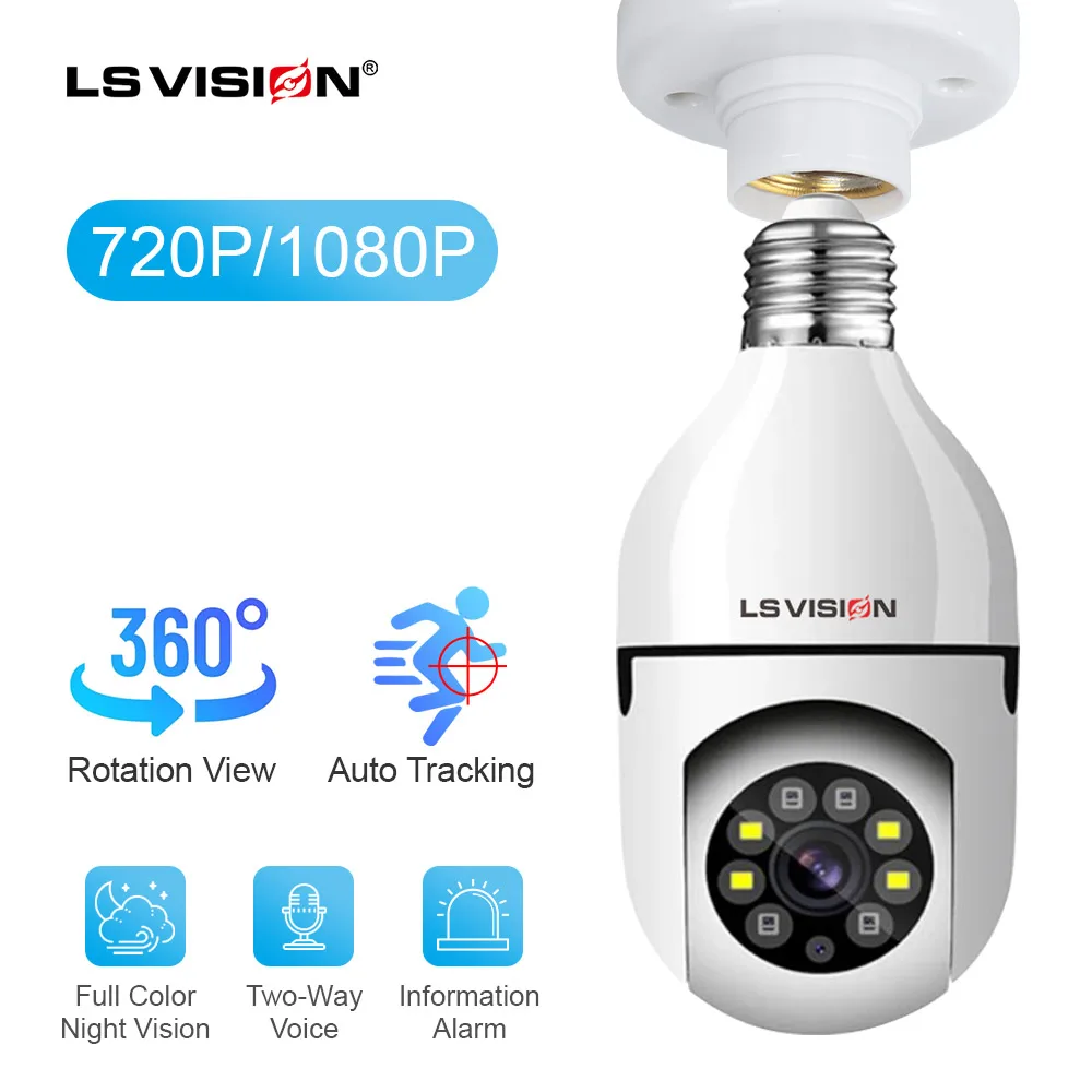 Беспроводная Wi-Fi камера LS VISION 1080P HD светильник лампочкой, полноцветная камера видеонаблюдения с функцией ночного видения и двусторонним ауд...
Беспроводная Wi-Fi камера LS VISION 1080P HD светильник лампочкой, полноцветная камера видеонаблюдения с функцией ночного видения и двусторонним ауд...