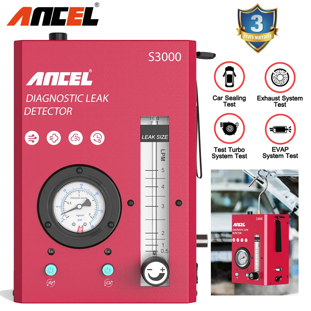 ANCEL Car Smoke Leak Detector EVAP Pipe Smoking Generator Automotive Pipe Leakage Analyzer Tester Vacuum Leakage Diagnostic Tool
ANCEL Car Smoke Leak Detector EVAP Pipe Smoking Generator Automotive Pipe Leakage Analyzer Tester Vacuum Leakage Diagnostic Tool