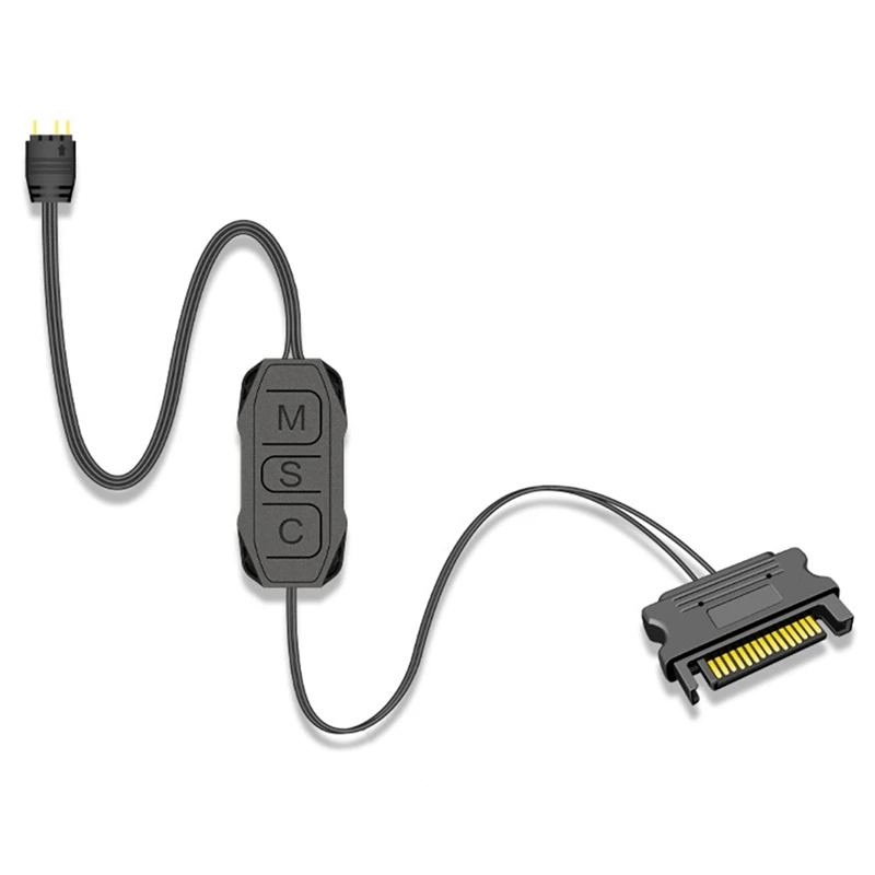 Controller Mate Manual Addressable RGB Controller ARGB LED Controller SATA 15-Pin To 3-Pin ARGB LED
Controller Mate Manual Addressable RGB Controller ARGB LED Controller SATA 15-Pin To 3-Pin ARGB LED