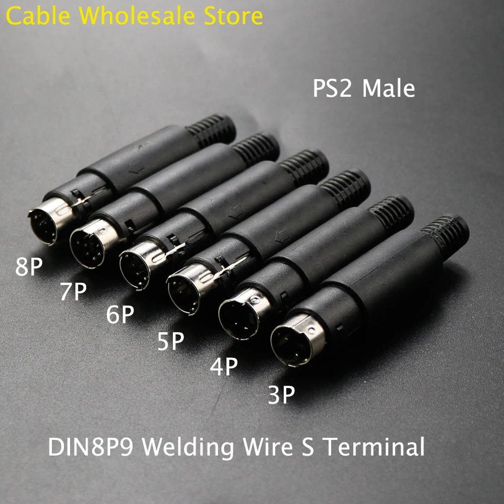 1Pcs 3/4/6/7/8 Pin Keyboard Mini DIN Plug 3-8 Pin Chassis Cable Installation Male Socket Welding Wire S Terminal Mini PS2 Plug
1Pcs 3/4/6/7/8 Pin Keyboard Mini DIN Plug 3-8 Pin Chassis Cable Installation Male Socket Welding Wire S Terminal Mini PS2 Plug