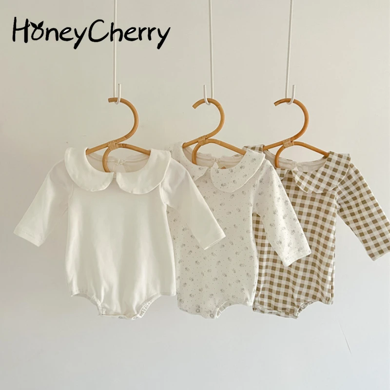 HoneyCherry Autumn Infant Plaid White Floral Cotton Lapel Long Sleeve Bodysuits New Born Baby Girl Clothes
HoneyCherry Autumn Infant Plaid White Floral Cotton Lapel Long Sleeve Bodysuits New Born Baby Girl Clothes