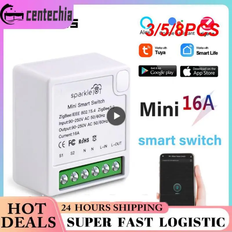 3/5/8PCS Diy Mini 16a Smart Switch Timing Universal Breaker Module Voice Control Supports 2 Way Mini Smart Switch Zigbee3.0
3/5/8PCS Diy Mini 16a Smart Switch Timing Universal Breaker Module Voice Control Supports 2 Way Mini Smart Switch Zigbee3.0