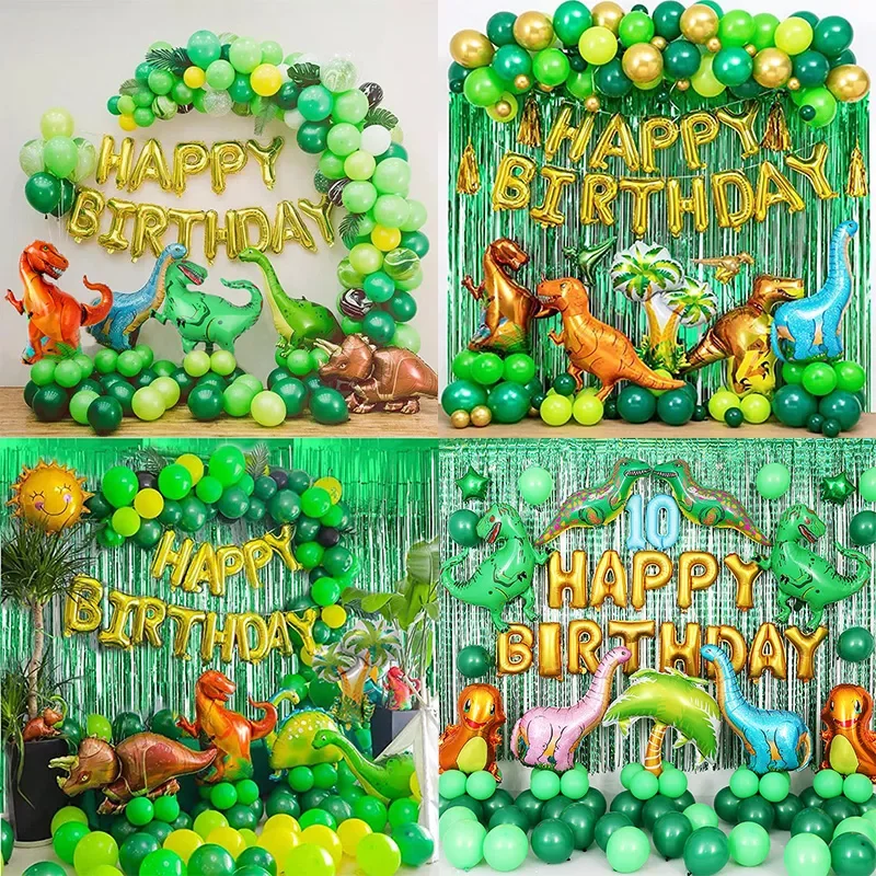 

Надувные шары в виде динозавра, украшение для дня рождения динозавра, тематическая вечеринка, украшение для мальчика