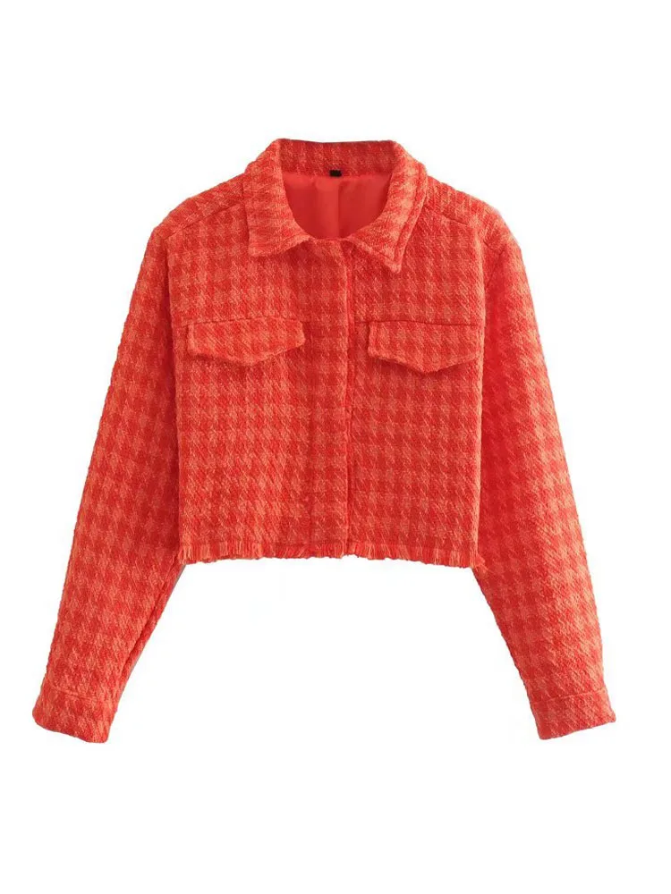 2022 Summer Women Plaid Jackets Coats Casual Veins Long Sleeve Female Elegant Street Short Jacket Outerwear
2022 Summer Women Plaid Jackets Coats Casual Veins Long Sleeve Female Elegant Street Short Jacket Outerwear