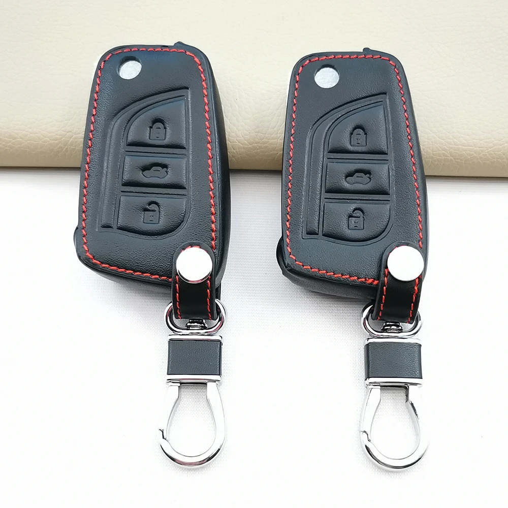 Кожаный чехол для автомобильного ключа, чехол для Toyota Hilux Corolla Avensis Prado Fortuner RAV4 CHR, защитный чехол, аксессуары
Кожаный чехол для автомобильного ключа, чехол для Toyota Hilux Corolla Avensis Prado Fortuner RAV4 CHR, защитный чехол, аксессуары