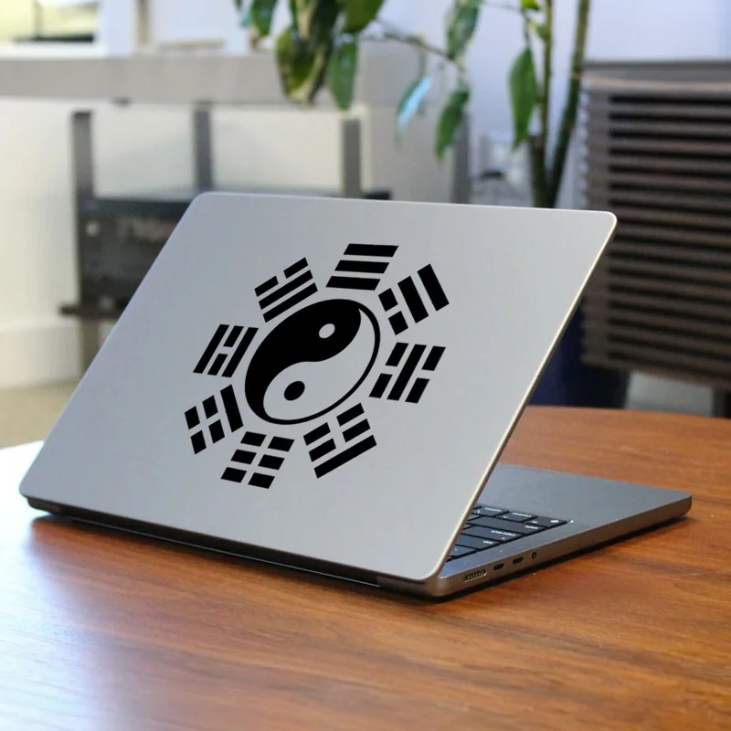 

Наклейка для ноутбука Bagua Pakua Yin Yang Taoist, Виниловая наклейка для Macbook Pro 14 16 Air M2 Retina 13 15 17 дюймов Mac Skin Notebook Decor