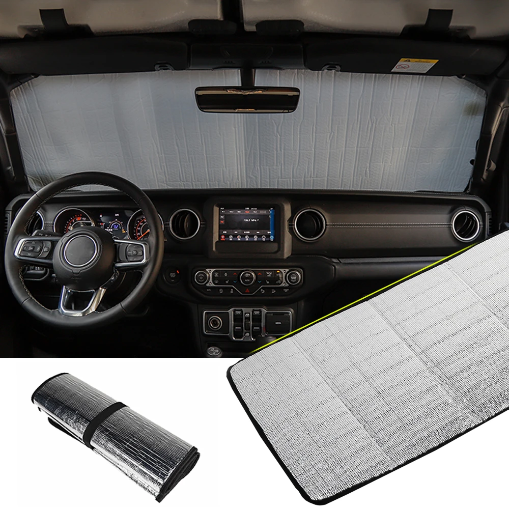 Portable Durable Windshield Heat Shield Sunshade Sun Shade Visor Mat for 2018 Jeep Wrangler JL Window Windshield Accessories
Portable Durable Windshield Heat Shield Sunshade Sun Shade Visor Mat for 2018 Jeep Wrangler JL Window Windshield Accessories