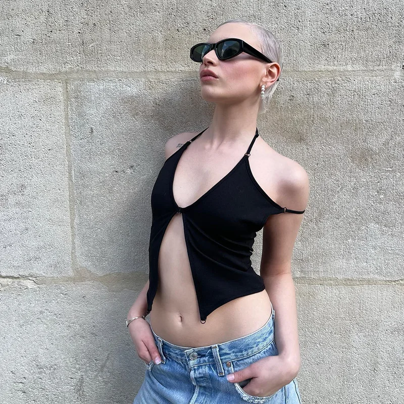 Женский пуловер без рукавов, однотонный жилет с застежкой-крючком на пупок, лето 2022
Женский пуловер без рукавов, однотонный жилет с застежкой-крючком на пупок, лето 2022