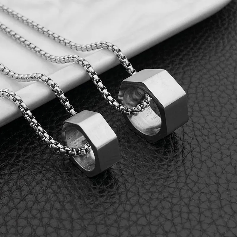 Stainless Steel Necklace for Women Man Classic Minimalist Circle Hexagonal Simple Geometric Nut Necklace Jewelry Collar
Stainless Steel Necklace for Women Man Classic Minimalist Circle Hexagonal Simple Geometric Nut Necklace Jewelry Collar