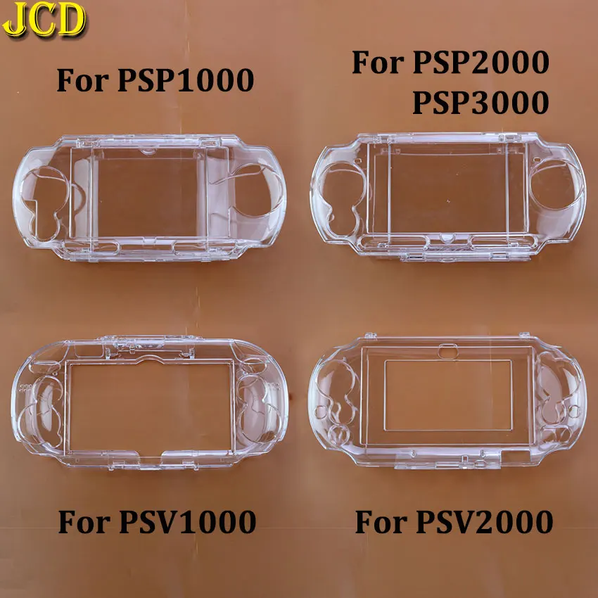 

JCD Clear Housing For PSP 1000 2000 3000 Transparent Hard Carry Cover Case Snap-in Crystal Protector shell For PSV 1000 2000