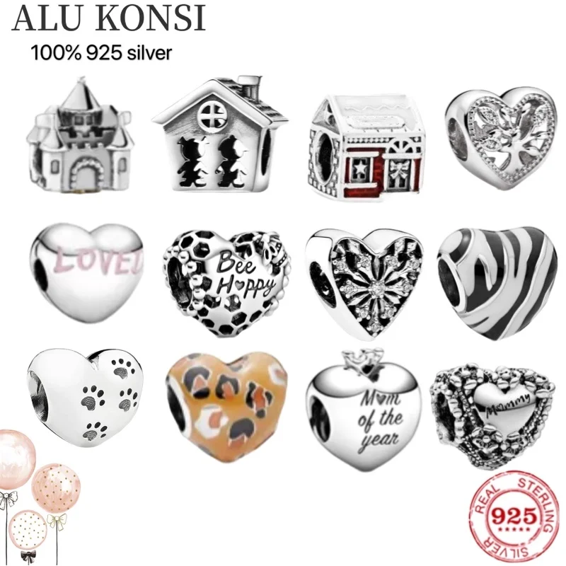 New Hot sale luxury Real 925 Sterling Silver pan beads love heart Fit Original Charm bracelet For Women fashion DIY Jewelry
New Hot sale luxury Real 925 Sterling Silver pan beads love heart Fit Original Charm bracelet For Women fashion DIY Jewelry