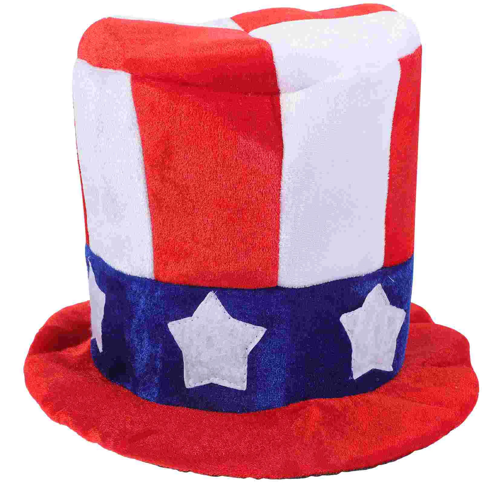 

Men Hats Independence Day Usa Flag Party Decorative Glitter Patriotic Make National Supplies Forth July Man