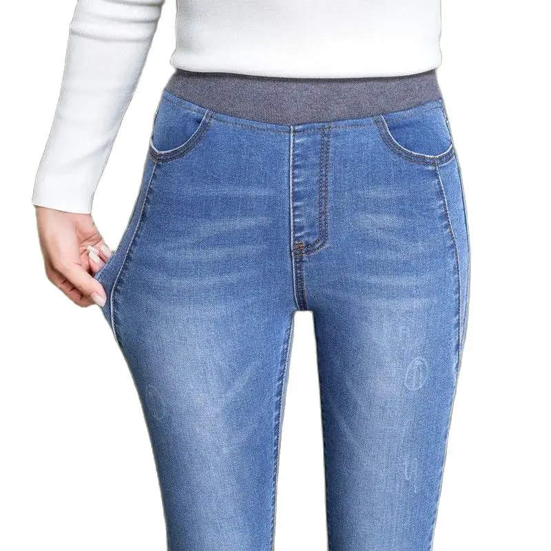 Узкие джинсы с завышенной талией для женщин, облегающие эластичные брюки-карандаш, модные повседневные хлопковые утепленные джинсовые брюки для женщин на осень и зиму
Узкие джинсы с завышенной талией для женщин, облегающие эластичные брюки-карандаш, модные повседневные хлопковые утепленные джинсовые брюки для женщин на осень и зиму