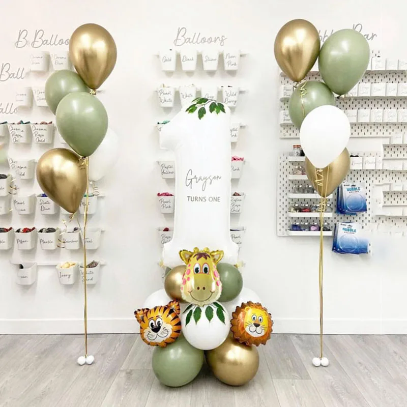28PCS Jungle Animal Balloon Kit White Number Lion Tiger Giraffe Foil Balls Kids Safari Birthday Animal Party Decoration Supplies
28PCS Jungle Animal Balloon Kit White Number Lion Tiger Giraffe Foil Balls Kids Safari Birthday Animal Party Decoration Supplies