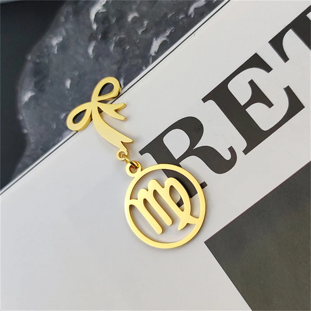 Stainless Steel Bow Tie Brooch for Women Personalised Gold Pendant 12 Constellation Charms DIY Men Broochs Gifts for Children
Stainless Steel Bow Tie Brooch for Women Personalised Gold Pendant 12 Constellation Charms DIY Men Broochs Gifts for Children