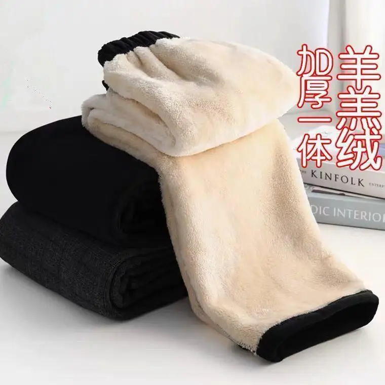 Брюки женские осенние кашемировые прямые с бархатной подкладкой 
Брюки женские осенние кашемировые прямые с бархатной подкладкой